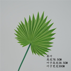Vente en gros de feuilles de palmier vertes, éventail de fleurs pour décoration d'hôtel, accessoires de photographie de mariage, feuille artificielle - Product Image 5