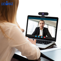 Webcam Full HD 1080P avec capteur CMOS autofocus, microphone intégré, caméra grand angle et cache de confidentialité pour PC de bureau ou ordinateur portable