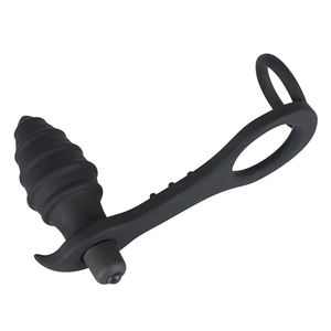 Männliches Prostata-Massage gerät <span class=keywords><strong>Anal</strong></span> Butt Plug Cockring, G-Punkt Sexspielzeug für Männer, vibrierender Penis ring <span class=keywords><strong>Anal</strong></span> Adult <span class=keywords><strong>Toys</strong></span> for Men <span class=keywords><strong>Pleasure</strong></span> - Product Image 1