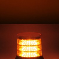 LED-Warnleuchte, Notfall-Stroboskoplampe für LKW und Traktoren, Gelb, 3-stufig, Zigarettenanzünder-Stecker mit Schalter