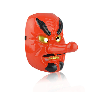 Máscaras Tengu de Nihon Kabuki, Máscaras Prajna, Máscaras de <span class=keywords><strong>Samurai</strong></span> Japonesas, Máscaras Tengu de Plástico Rojo - Product Image 3