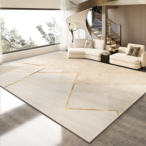 Tapis de salon moderne haut de gamme en polyester lavable et effaçable, tapis de canapé, tapis de table basse, tapis de chambre à coucher, personnalisable, à boucles, grande surface - Product Image 6