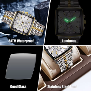 Luxury Men's Quartz <b>Watch</b> High Quality Blue Stainless Steel Business Fashion Style Glass Dial Alloy Relojs Para Hombre De Cuarzo - Product Image 4