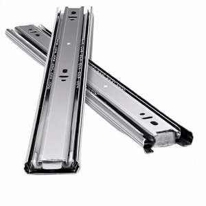 Rail coulissant pour tiroir en acier inoxydable silencieux et robuste avec <span class=keywords><strong>amortisseur</strong></span> et rail de guidage à 3 sections pour le rangement des armoires de <span class=keywords><strong>cuisine</strong></span> - Product Image 5