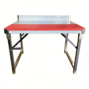 Mesa de Trabajo Plegable y Portátil con Superficie de PE de Grado Alimenticio, Estación de Preparación Móvil para Catering, para Servicio de Alimentos en Restaurantes y Exteriores - Product Image 3