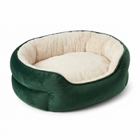 Coussin ovale pour animaux de compagnie, lit doux en peluche pour chien et chat, tapis de couchage quatre saisons pour usage intérieur