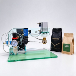 Kaffeeverpackungs-Entgasungsventil-Fixiermaschine, pneumatischer Ventilapplikator und Versiegelungsgerät für Standbodenbeutel und Plastiktüten, 220V 100W, Desktop - Product Image 1