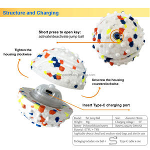 Akıllı ETPU patlamış mısır köpek oyuncak top sıçrama interaktif atlama oyuncak renkli başak agresif Chewers için dayanıklı Bite dayanıklı - Product Image 4