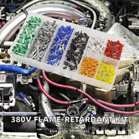 Kit de bornes à sertir multi-spécifiques 380V en laiton ignifuge pour la gestion des batteries automobiles et des faisceaux de commande