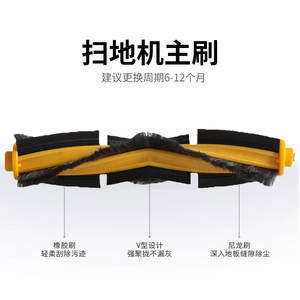 Cepillo principal para robot aspirador Ecovacs T5 T8 T9max DJ65 N5 N8PRO, cepillo giratorio compatible para limpieza del hogar - Product Image 2