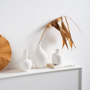 YBH su misura Art Nordic decoro <span class=keywords><strong>vaso</strong></span> smerigliato bianco opaco a forma di ceramica <span class=keywords><strong>vaso</strong></span> di fiori essiccati per la decorazione dell'home Office dell'hotel - Product Image 2