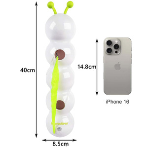 CHUUYU PET nueva forma de gusano inteligente movimiento gato juguete interactivo gato cola juguete móvil con ventosa inteligente gato cola esponjosa juguete - Product Image 6