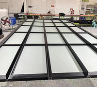Porte de garage en verre trempé à double isolation thermique Fournisseur direct d'usine Porte de garage en verre
