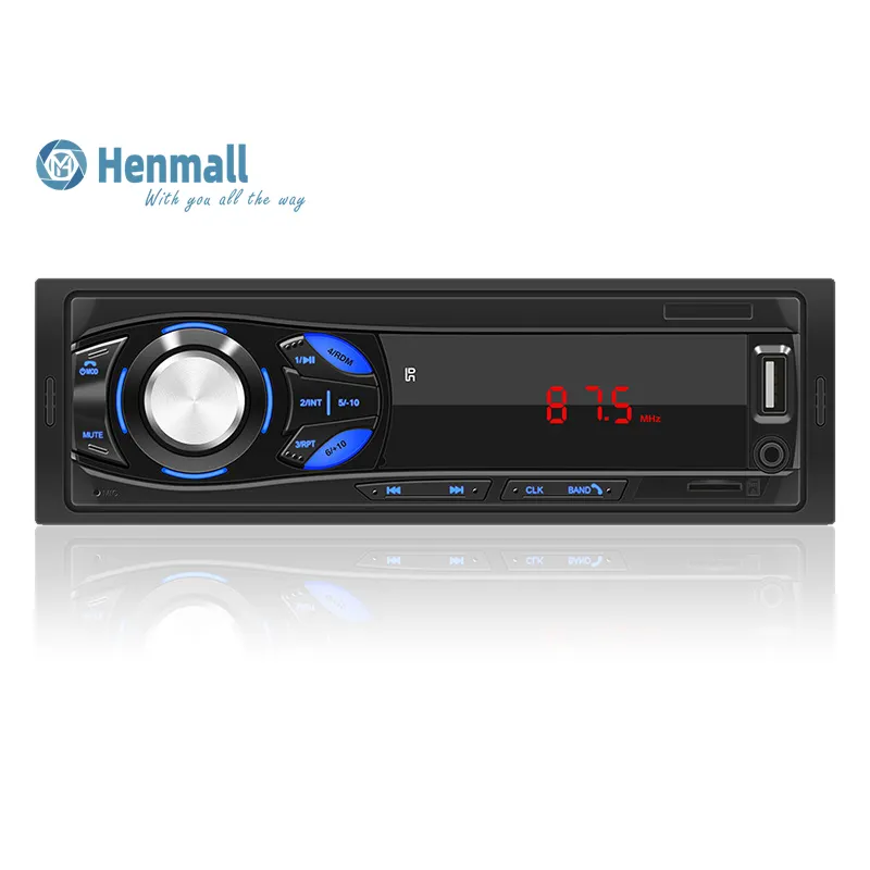 HENGMALL 1Din Car Radio MP3 Player In-Dash 1044 Car Radios Stereo Digital BT Audio Music Stereo Mp3 With Remote Control