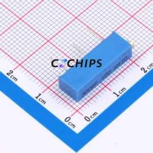 ตัวต้านทาน/โพเทนชิโอมิเตอร์แบบปรับได้สำหรับ3006P-100-LF ผ่านชิ้นส่วนรู (THT)-3P, ตัวต้านทาน6.5x4.9มม. 10Ohm 10% 750mW 250ppm/℃ - Product Image 1