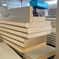 Panneau sandwich en mousse rigide de polyuréthane (PUR) pour isolation murale métallique, chambre froide pour viande