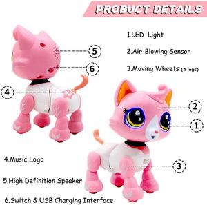 Juguete Robot Eléctrico Interactivo para Caminar y Bailar, Robot Gato con Música Electrónica y Compañero de Mascota para Niñas, Diversión para Jugar - Product Image 3