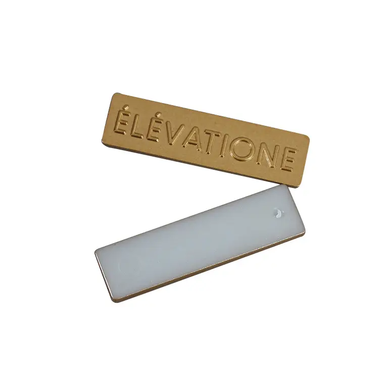 Plaque en métal de boîte d'emballage de marque de moulage sous pression en alliage de zinc plaque ABS