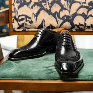 Sapatos de Negócios Masculinos de Couro Genuine de Alta Qualidade Design Plano Fashion Aumentador de Altura Oxfords Estampa Animal com Cadarço - Product Image 2