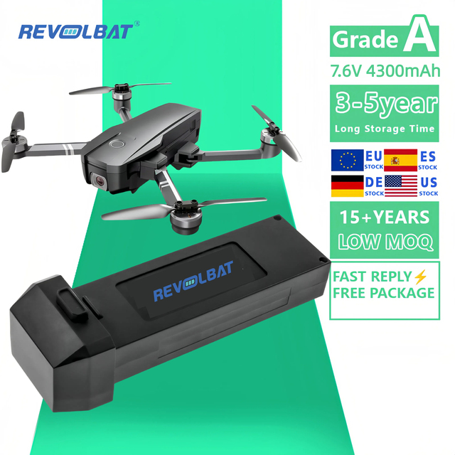 Revolbat High Quality Replacement 7.6V 4300mAh Li-po Rechargeable Drone Battery SF8333106 for HS720E Lithium Ion Pack Users