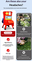 Broyeur d'aliments domestique pour poulets, canards, oies, capacité 50 kg, en acier inoxydable, hachoir à légumes