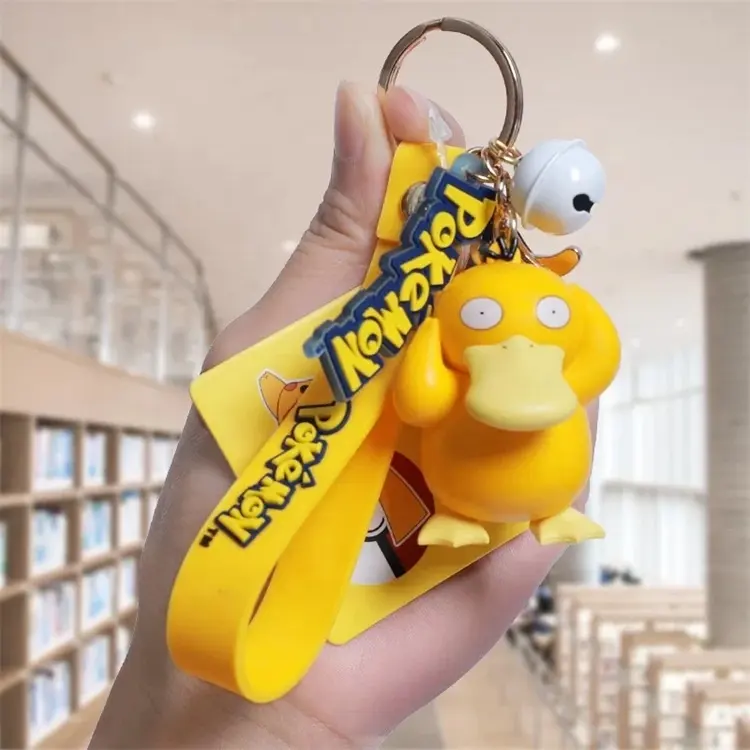 Animation design key chain custom delicate keyring plastic collection lovely chain