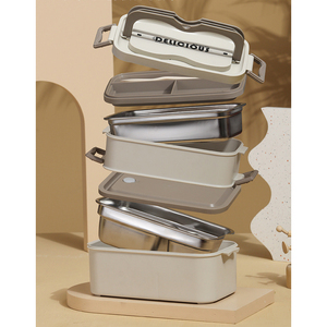 Boîte à lunch portable IStapromo Gifts 304, divisée en compartiments, avec poignée en plastique - Product Image 3