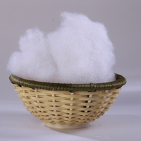 Rembourrage en fibres courtes de coton polyester PP 15D 32 mm siliconées recyclées pour oreillers, jouets et matelas