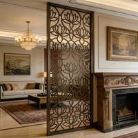 Paravent de séparation en acier inoxydable 304 découpé au laser, style Palais Royal, luxueux panneau mural décoratif Art Déco pour mariage et hôtel