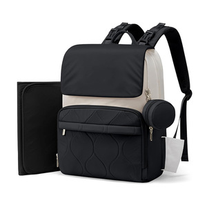 For New Diaper <strong>Bag</strong> Mommy <strong>Backpack</strong> Urban Simplicity Nylon Fashion Portable Baby Travel <strong>Bag</strong> with Diaper Pad Pacifier <strong>Bag</strong> - Product Image 1