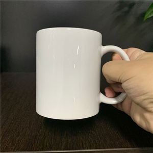 แก้วกาแฟเซรามิกสีขาวเคลือบสำหรับพิมพ์ลาย DIY ขนาด 11 ออนซ์ 330 มล. พร้อมหูจับ เหมาะสำหรับชา น้ำ เบียร์ และการเดินทาง - Product Image 4