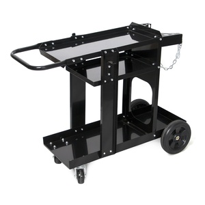 Chariot de soudage robuste à 3 niveaux avec chaîne de fixation pour <span class=keywords><strong>bouteille</strong></span> de gaz et 4 roues pour soudeurs MIG <span class=keywords><strong>TIG</strong></span> Plasma - Product Image 2