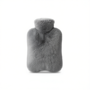 Hot Water Bottle 2L Faux Fur Cover Soft Warmth For Bedding Winter Use - Product Image 1