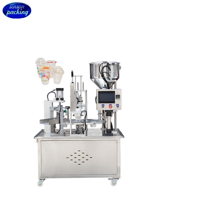 Rotating Nut Cup Sealing Machine Ice Cream Yogurt Honey Cup Filling Machine