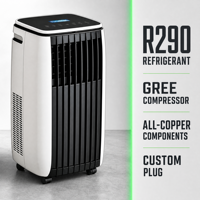Climatiseur Portable 7000-14000 BTU Gree, Cuivre Pur, 5-en-1, Mobile, Refroidissement et Chauffage, Prise Personnalisée CE