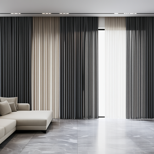 卸売 ホテル寝室 家庭用 窓用 遮光カーテン モダンラグジュアリー リネン風 抗菌 遮光カーテン 難燃性 - Product Image 2