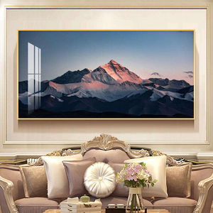 Pintura de Paisaje Simple, Abstracta y Moderna, Decoración de Pared para Sala de Estar, Pintura en Vidrio, Cristal y Porcelana - Product Image 1