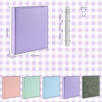 Grand classeur A4 Macaron pour photocards Kpop, en cuir PU, avec fermeture magnétique, grande capacité, porte-cartes photo, collection d'idols