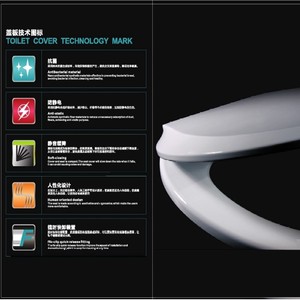 Diseño de América del Sur, cubierta de asiento de inodoro de cierre suave alargada, Material plástico, <span class=keywords><strong>tapa</strong></span> de asiento de <span class=keywords><strong>WC</strong></span> de cierre suave para inodoro de una pieza - Product Image 6