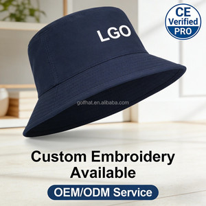Custom Printed Bucket <b>Hats</b> Oem Factory Outdoor Sun Protection Fisherman Reversible Men Women <b>Hats</b> With Custom leather patch logo - Product Image 2