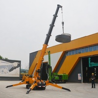 5-Tonnen-Raupenkran, Mini-Kompakt-Hydraulikkran mit Elektro-/Dieselantrieb, Ferngesteuerte Baumaschine mit Hoher Hubhöhe