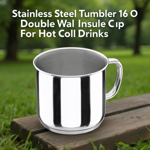 Bicchiere termico in acciaio inossidabile da 16 oz a doppia parete per bevande calde e fredde - Product Image 3