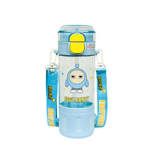 Bouteille d'eau de dessin animé Eggy Party 500 ml avec sangle pour enfants, étudiants, usage scolaire - Product Image 1