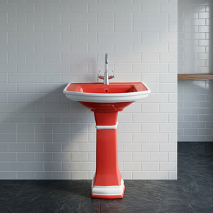 Vistaar Blue Rustic Designer Ceramic Wash Basin with Full Pedestal Export Quality Sanitary Ware - Product Image 3