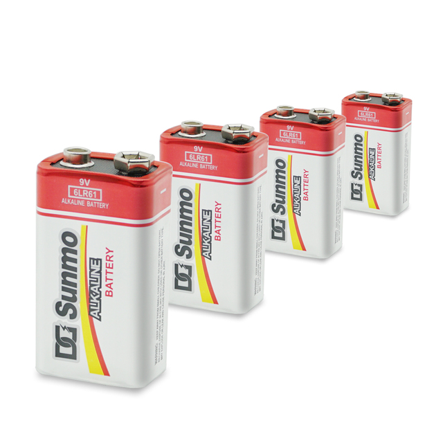 Sunmol 9V Alkaline Battery Long Lasting 9 Volt Battery for Smoke Alarms Electronic Toys