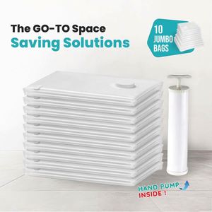 Bolsa al Vacío Ahorradora de Espacio, Impermeable y Ecológica para Uso en Sala de Estar, Almacenamiento de Ropa Familiar, Ropa de Cama y Viajes - Product Image 2