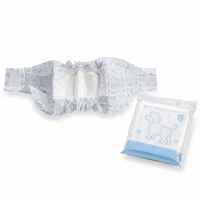 Pañales Desechables para Perros Machos con Cintas Abdominales Impresas, Súper Absorbentes, Resistentes a Fugas, Ajuste Cómodo para Uso Diario