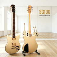 Wholesale High Quality Factory Glossy Electric Guitar Solid Wood SG Guitare Solo With OEM Service