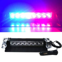 Barra de Luces Estroboscópicas de Emergencia para Tablero de Instrumentos de 12 V y 24 V, Luz Intermitente de Advertencia LED para Parabrisas con Ventosas para Camión de Remolque