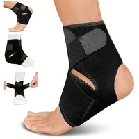 Attelle de cheville de basketball à compression avec sangle, équipement de protection sportive en fibre de polyester unisexe pour la protection des entorses de la cheville